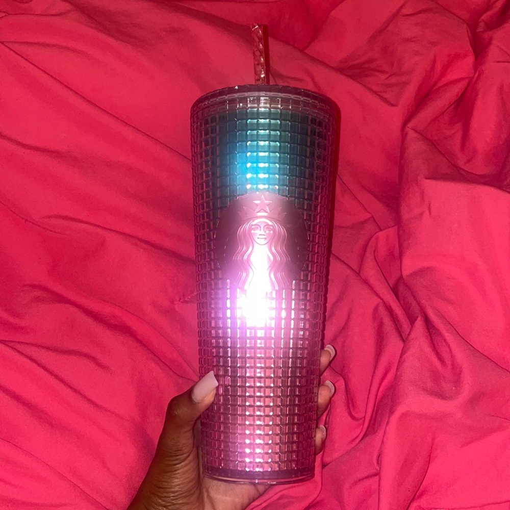 Starbucks 2021 Calypso Pink Grid Tumbler Cup